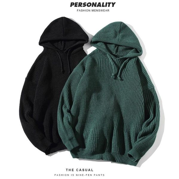 new oversized sweater pullover men fashion casual knitted pullovers loose hooded jumpers male all-match sweaters coat plus size, White;black
new oversized sweater pullover men fashion casual knitted pullovers loose hooded jumpers male all-match sweaters coat plus size, White;black