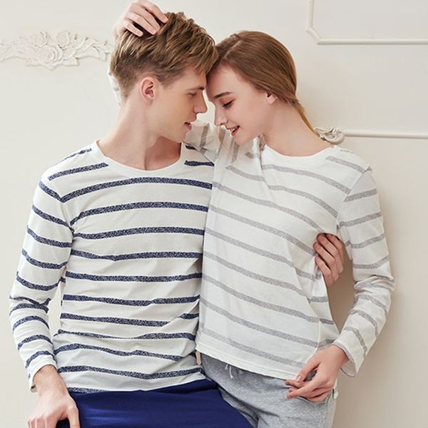 pajama set cotton gray striped o-neck sleepwear couple home clothes plus size male underwear set 201109, Black;brown
pajama set cotton gray striped o-neck sleepwear couple home clothes plus size male underwear set 201109, Black;brown