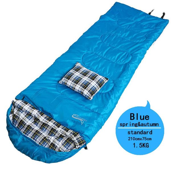 1.5 Kg Cotton Sleeping Bag Plaid Flannel Material Warm Envelope Sleeping Bag With Compression Sack For Hiking 2colors With New