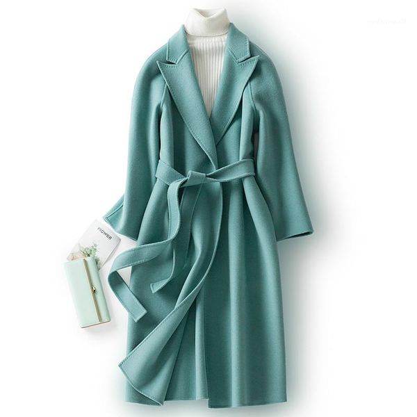 women's wool & blends women coat female jacket autumn woman coats winter 2021 korean vintage cashmere long 100% zt16101, Black
women's wool & blends women coat female jacket autumn woman coats winter 2021 korean vintage cashmere long 100% zt16101, Black