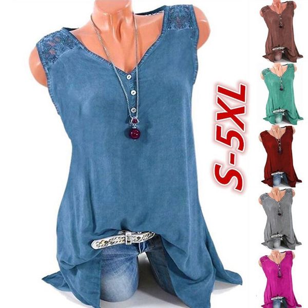 women t shirts big yard loose lace stitching sleeveless v-neck trend elegant noble vogue summer t-shirt for women, White
women t shirts big yard loose lace stitching sleeveless v-neck trend elegant noble vogue summer t-shirt for women, White