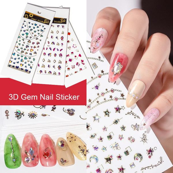 1 sheet shiny crystal gem 3d nail sticker moon star geometric stickers for nails design manicure charms nail sliders decoration, Black
1 sheet shiny crystal gem 3d nail sticker moon star geometric stickers for nails design manicure charms nail sliders decoration, Black