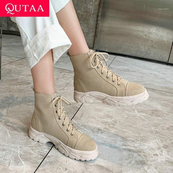 boots qutaa 2021 keep warm winter ankle flock lace up casual women shoes round toe soft bottom comfort short size 34-431, Black
boots qutaa 2021 keep warm winter ankle flock lace up casual women shoes round toe soft bottom comfort short size 34-431, Black