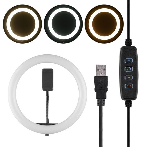 10" deskled video ring light for selfie makeup video recording 3 lighting mode usb powered phone holder adapter for youtube
10" deskled video ring light for selfie makeup video recording 3 lighting mode usb powered phone holder adapter for youtube