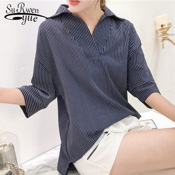 fashion striped women blouse shirt plus size -4xl ladies v-collar ol blouse women shirt blusas femininas blouses 0428 40 y200828, White
fashion striped women blouse shirt plus size -4xl ladies v-collar ol blouse women shirt blusas femininas blouses 0428 40 y200828, White