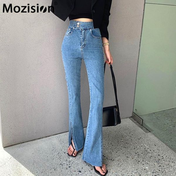 mozision chic high waist elastic jeans women's split slim flare denim pants ladies 2021 spring new casual trousers lady, Blue
mozision chic high waist elastic jeans women's split slim flare denim pants ladies 2021 spring new casual trousers lady, Blue