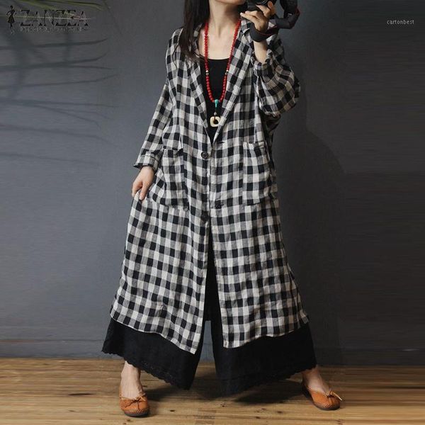 women's jackets fashion plaid cheack lapel long coats 2022 women casual windbreaker spring autumn sleeve outwear overcoats1, Black;brown
women's jackets fashion plaid cheack lapel long coats 2022 women casual windbreaker spring autumn sleeve outwear overcoats1, Black;brown