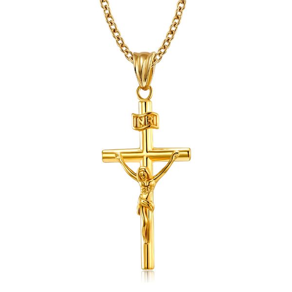 simple gold color jesus cross pendant jewelry for women girls religion style stainless steel chain necklaces q1209, Bronze;silver
simple gold color jesus cross pendant jewelry for women girls religion style stainless steel chain necklaces q1209, Bronze;silver