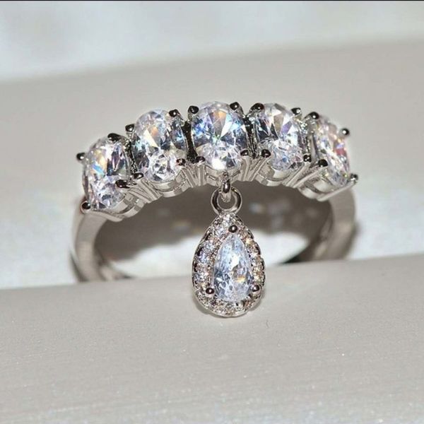 fashion jewelry batch fashion creative zirconium ring female drop pendant ladies ring 554, Silver
fashion jewelry batch fashion creative zirconium ring female drop pendant ladies ring 554, Silver