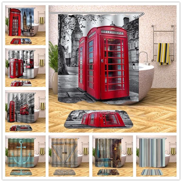 london city scenery telephone booth printing shower curtain polyester with hook retro wood grain bathroom curtain blocking sight
london city scenery telephone booth printing shower curtain polyester with hook retro wood grain bathroom curtain blocking sight