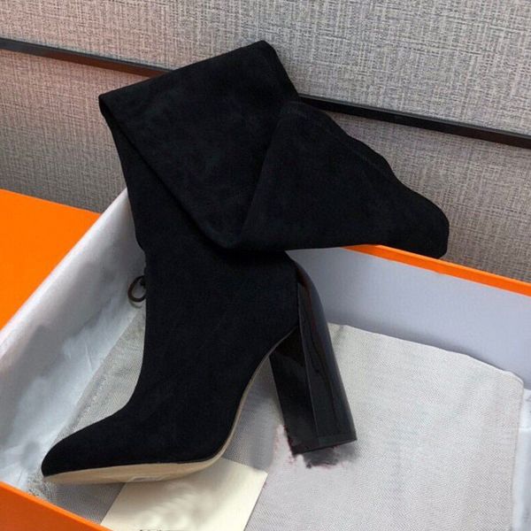 2020 autumn and winter new internet celebrity ultra-high heels, thick heels, elastic short boots, knee-high elastic socks, boots, women', Black
2020 autumn and winter new internet celebrity ultra-high heels, thick heels, elastic short boots, knee-high elastic socks, boots, women', Black