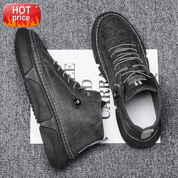 lace up fashion genuine leather men's casual shoes comfortable round head high men's shoes lace-up men handmade #yq1y
lace up fashion genuine leather men's casual shoes comfortable round head high men's shoes lace-up men handmade #yq1y