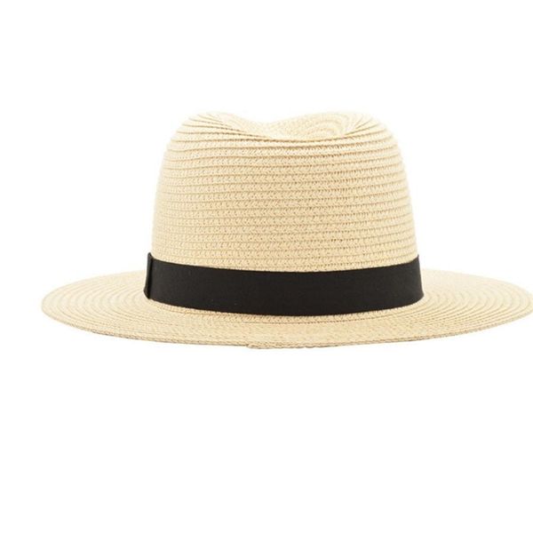 missky women men caps solid color fashion straw hat large brim ribbon decration summer sun hat female accessory y200714, Blue;gray
missky women men caps solid color fashion straw hat large brim ribbon decration summer sun hat female accessory y200714, Blue;gray