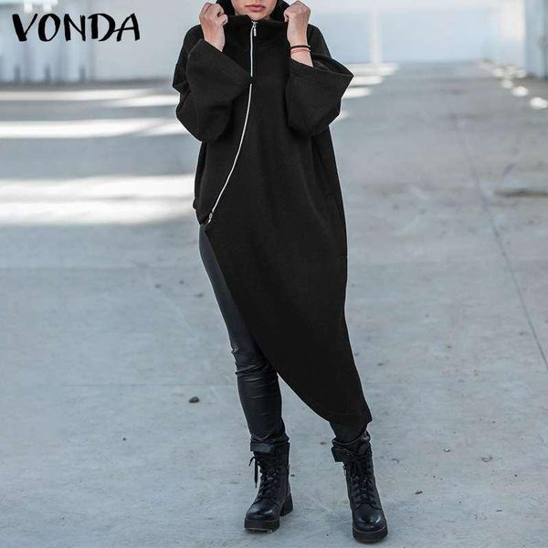 women autumn long sleeve coats asymmetric jackets stand collar zipper warm overcoats irregular outerwear femme jackets, Black;brown
women autumn long sleeve coats asymmetric jackets stand collar zipper warm overcoats irregular outerwear femme jackets, Black;brown