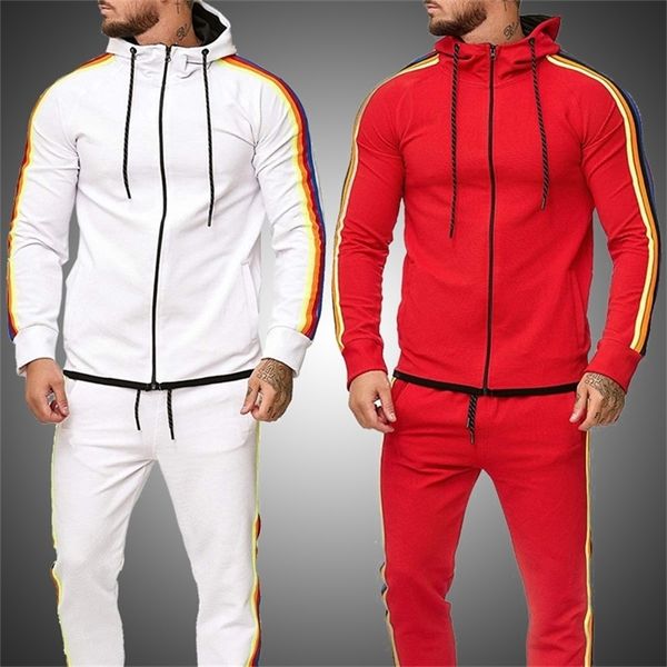 mens fashion tracksuit 2pc set brand clothing men sportsuit hooded sweatshirt+sweatpants track field running wear male suit 201210, Gray
mens fashion tracksuit 2pc set brand clothing men sportsuit hooded sweatshirt+sweatpants track field running wear male suit 201210, Gray