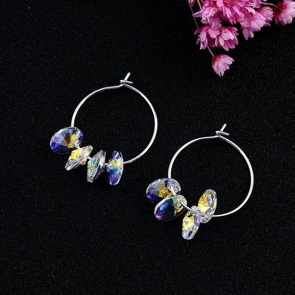 hoop & huggie silver color big crystals earrings with pendant for women party colorful beads jewelry christmas gift, Golden;silver
hoop & huggie silver color big crystals earrings with pendant for women party colorful beads jewelry christmas gift, Golden;silver