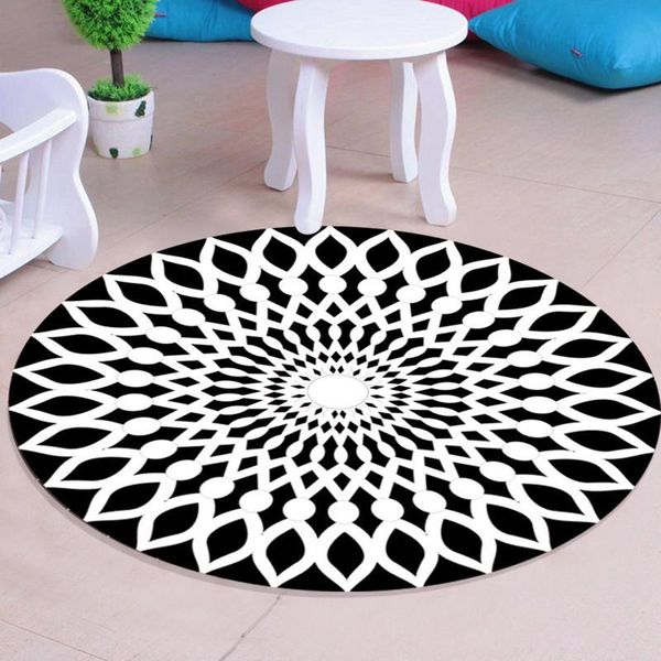 blankets 3d space round carpet black white anti-slip area rug floor mat non-woven gorgeous for living dinning room bedroom blanket
blankets 3d space round carpet black white anti-slip area rug floor mat non-woven gorgeous for living dinning room bedroom blanket