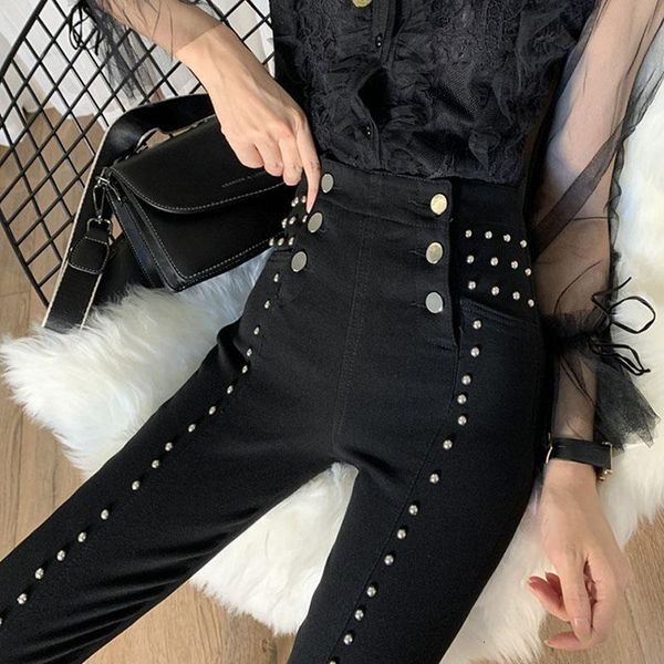 autumn patchwork beading women's jeans high waist slim denim ankle length pants female 2020 streetwear fashion new kz322, Black;white
autumn patchwork beading women's jeans high waist slim denim ankle length pants female 2020 streetwear fashion new kz322, Black;white