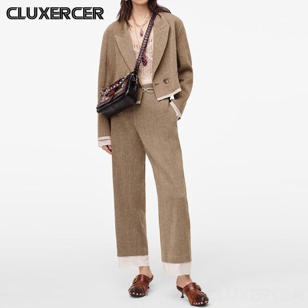 2020 new vintage two piece set women loose short blazer jacket and high waist zipper pants female spring autumn suit1, White;black
2020 new vintage two piece set women loose short blazer jacket and high waist zipper pants female spring autumn suit1, White;black