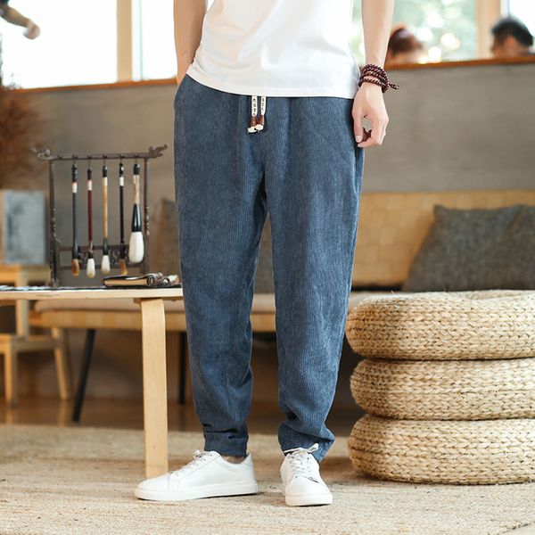 autumn and winter chinese wind lamp corduroy pants fashion trend solid color loose leggings overalls men's, Black
autumn and winter chinese wind lamp corduroy pants fashion trend solid color loose leggings overalls men's, Black