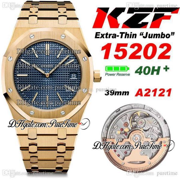 kzf 39mm 15202 extra-thin jumbo yellow gold blue textured dial cal a2121 automatic mens watch steel bracelet edition ptpa puretime sy2b, Slivery;brown
kzf 39mm 15202 extra-thin jumbo yellow gold blue textured dial cal a2121 automatic mens watch steel bracelet edition ptpa puretime sy2b, Slivery;brown