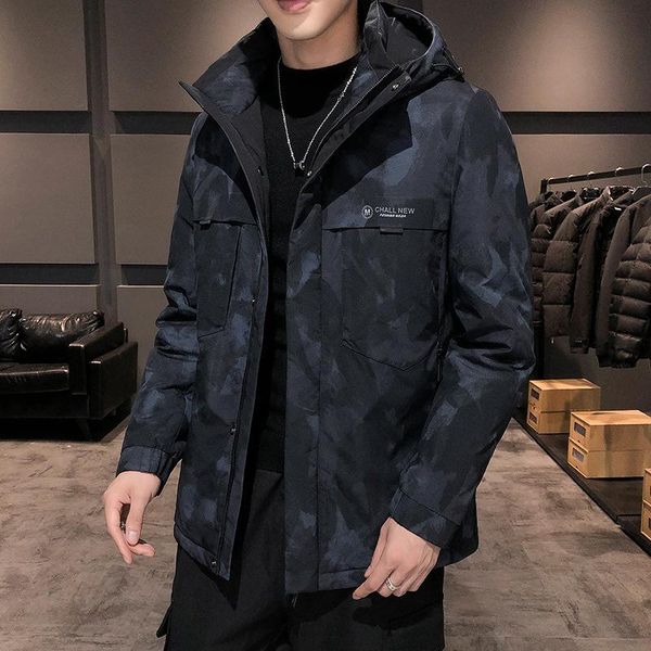new white duck down coats men han edition with thick warm winter camouflage leisure coat handsome male teenagers, Black
new white duck down coats men han edition with thick warm winter camouflage leisure coat handsome male teenagers, Black