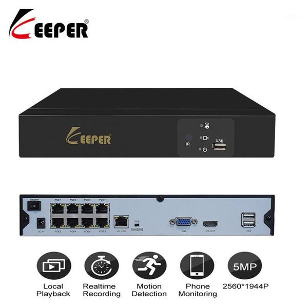 kits keeper h.265 5mp 8ch 52v poe nvr security ip camera video surveillance cctv system p2p onvif 2mp/5mp network recorder1, Black;white
kits keeper h.265 5mp 8ch 52v poe nvr security ip camera video surveillance cctv system p2p onvif 2mp/5mp network recorder1, Black;white