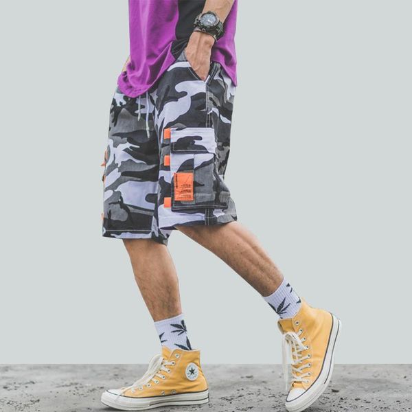 men's shorts 2021 multi-pockets camouflage men summer drawstring workout sweatpants loose mid joggers, White;black
men's shorts 2021 multi-pockets camouflage men summer drawstring workout sweatpants loose mid joggers, White;black