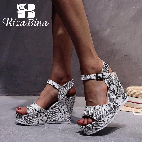 rizabina 2020 new arrival women shoes fashion open toe wedge heel shoes buckle strap snakeskin footwear size 35-411, Black
rizabina 2020 new arrival women shoes fashion open toe wedge heel shoes buckle strap snakeskin footwear size 35-411, Black