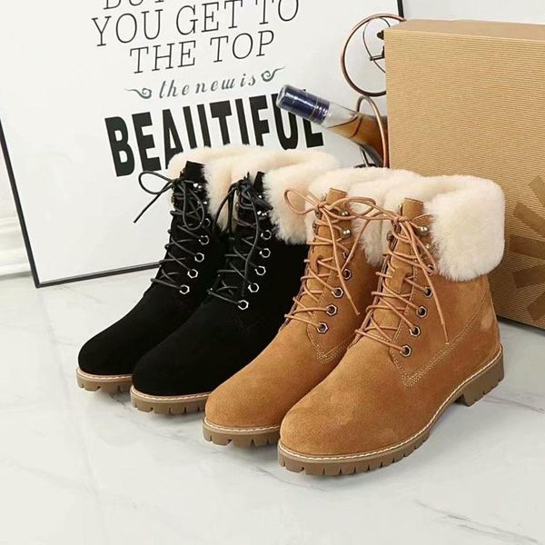 boots winter snow natural leather thick wool sheepskin one-piece women's bootsl lace up soled women, Black
boots winter snow natural leather thick wool sheepskin one-piece women's bootsl lace up soled women, Black