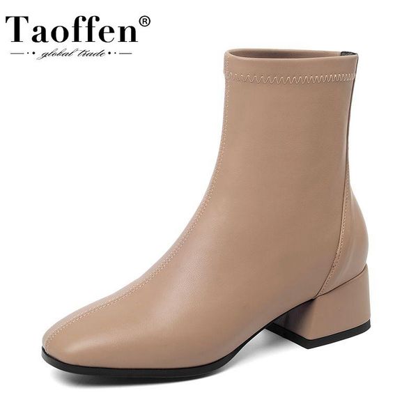 boots taoffen size 33-43 women thick heel square toe ankle woman fashion daily winter autumn shoes footwear, Black 
boots taoffen size 33-43 women thick heel square toe ankle woman fashion daily winter autumn shoes footwear, Black