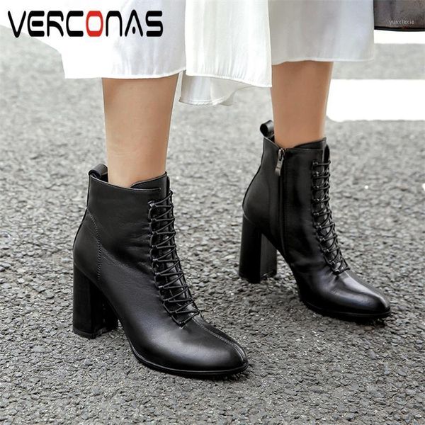 verconas popular fashion women ankle boots autumn winter genuine leather shoes woman new narrow band high heels new casual boots1, Black
verconas popular fashion women ankle boots autumn winter genuine leather shoes woman new narrow band high heels new casual boots1, Black