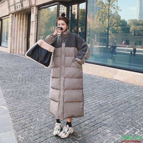 winter 2020 female jacket lamb wool splice zipper long parkas coat fashion thick warm loose casual oversized women jacket m31, Black
winter 2020 female jacket lamb wool splice zipper long parkas coat fashion thick warm loose casual oversized women jacket m31, Black