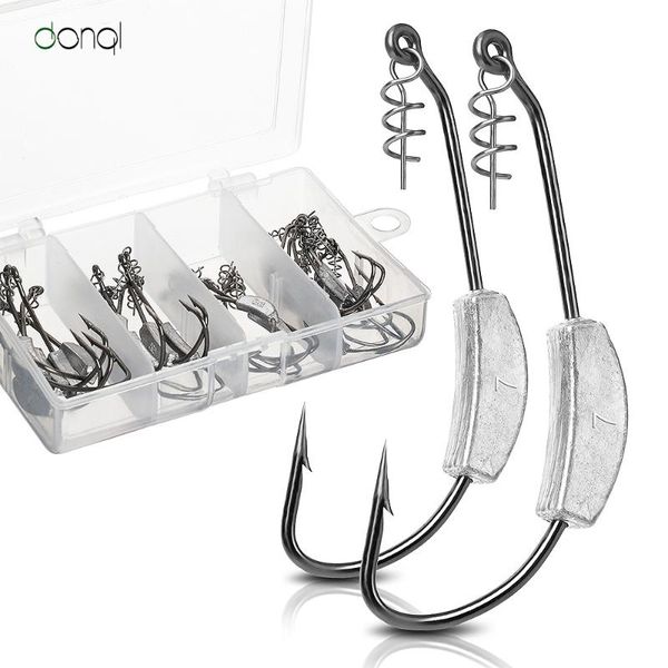 donql 25pcs/box lead head fishing hook 2-7g wide crank jig head barbed hook for carp fishook soft lure fishing tackle
donql 25pcs/box lead head fishing hook 2-7g wide crank jig head barbed hook for carp fishook soft lure fishing tackle
