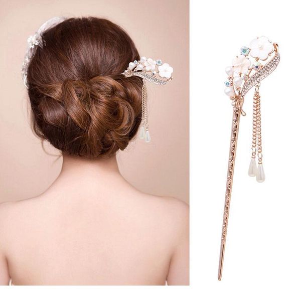 women elegant secluded orchid bobby pin fashion hairpin rhinestone hair stick women bbyjye, Silver 
women elegant secluded orchid bobby pin fashion hairpin rhinestone hair stick women bbyjye, Silver