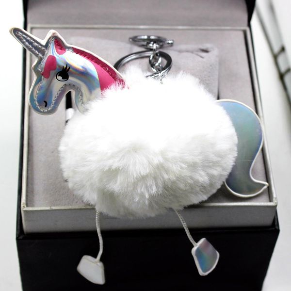 lovely unicorn pompom keychain fluffy artificial sell rabbit fur ball chain animal bird women car bag key ring, Silver
lovely unicorn pompom keychain fluffy artificial sell rabbit fur ball chain animal bird women car bag key ring, Silver