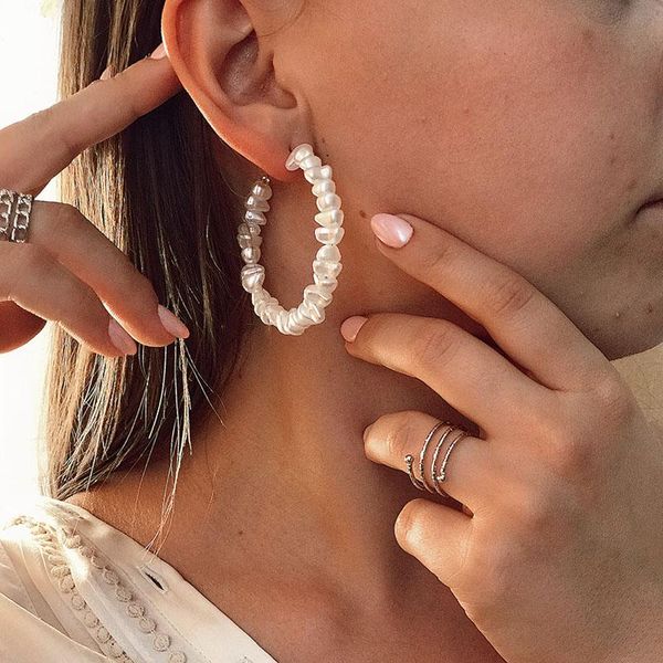 hoop & huggie fashion large white gold pearl earrings for 2021 women girl original twisted circle big round jewelry, Golden;silver
hoop & huggie fashion large white gold pearl earrings for 2021 women girl original twisted circle big round jewelry, Golden;silver