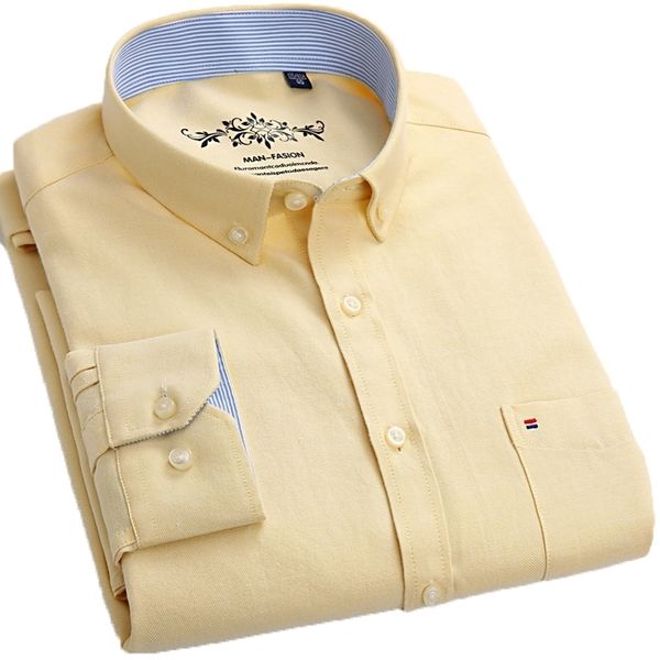 aoliwen spring new men's casual oxford spin shirts long sleeve cotton shirt yellow patch pocket long sleeve formen slim fit 201120, White;black
aoliwen spring new men's casual oxford spin shirts long sleeve cotton shirt yellow patch pocket long sleeve formen slim fit 201120, White;black