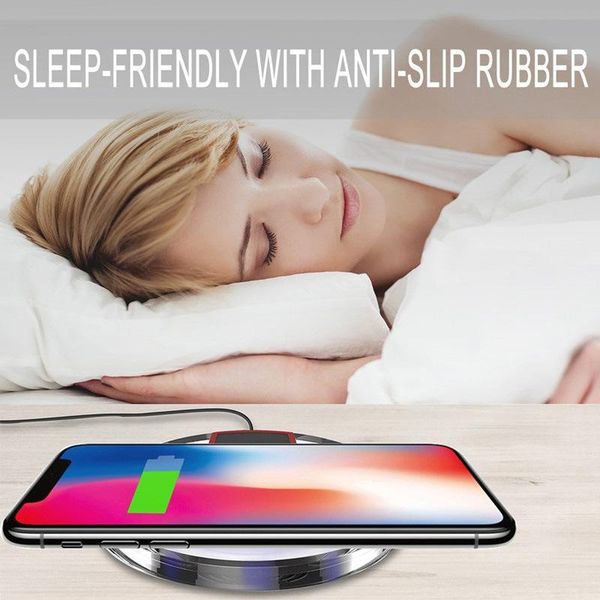 new ultra-thin crystal k9 wireless charger for ip 11 pro max mobile phone wireless charging for ip 8 7 6 5s 6s plus