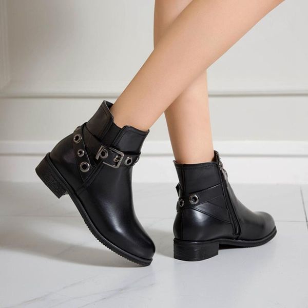 boots platform plus size 32-48 women round toe rivet studded pu leather ankle autumn winter luxury botas mujer 7013, Black
boots platform plus size 32-48 women round toe rivet studded pu leather ankle autumn winter luxury botas mujer 7013, Black
