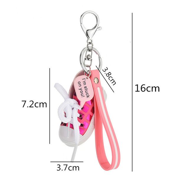 mini canvas square lattice sports small shoes keychain car pvc striped leather key ring bag pendant gift, Silver
mini canvas square lattice sports small shoes keychain car pvc striped leather key ring bag pendant gift, Silver
