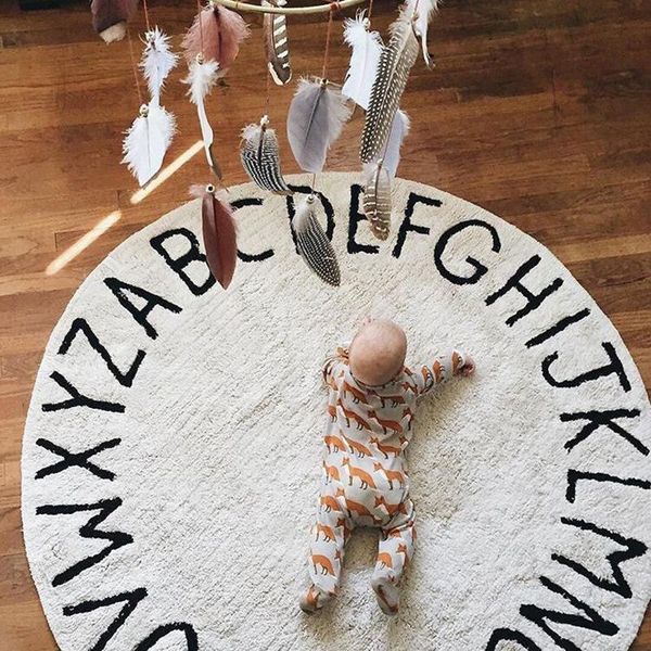 carpets 120cm ins baby infant play mats kids crawling carpet letter pattern floor rug children room decor game pad fleece round blanket
carpets 120cm ins baby infant play mats kids crawling carpet letter pattern floor rug children room decor game pad fleece round blanket