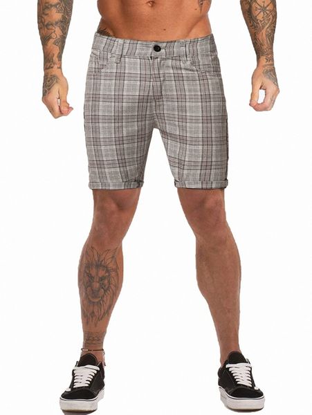 men plaid straight leg shorts q8qc#, Black 
men plaid straight leg shorts q8qc#, Black