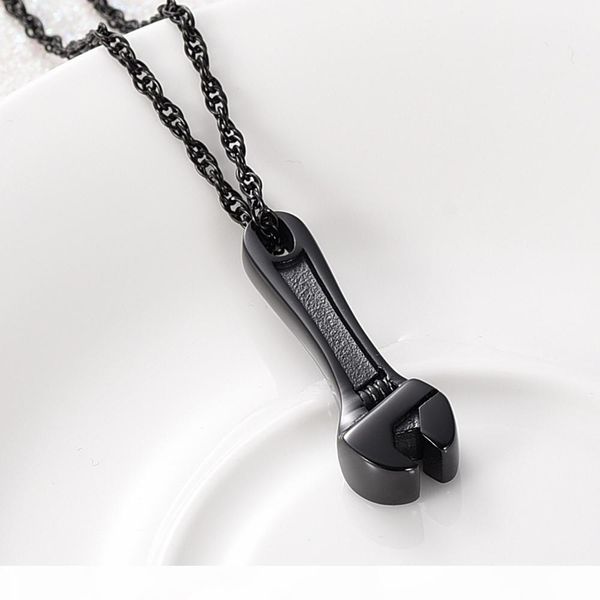 ijd10528 black wrench stainless steel cremation pendant necklace small souvenir for ashes urn memorial keepsake necklace jewelry, Silver
ijd10528 black wrench stainless steel cremation pendant necklace small souvenir for ashes urn memorial keepsake necklace jewelry, Silver