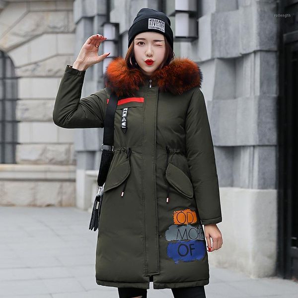 winter cotton clothing women's casual mid-length big fur collar padded coat female invierno thicken down cotton coat women e1471, Black
winter cotton clothing women's casual mid-length big fur collar padded coat female invierno thicken down cotton coat women e1471, Black