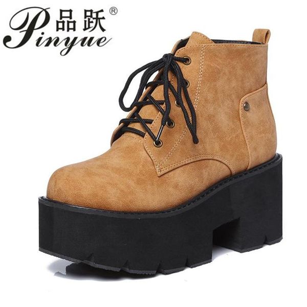 boots brown punk women ladies platform high heel winter shoes motorcycle ankle waterproof snow lace up, Black
boots brown punk women ladies platform high heel winter shoes motorcycle ankle waterproof snow lace up, Black
