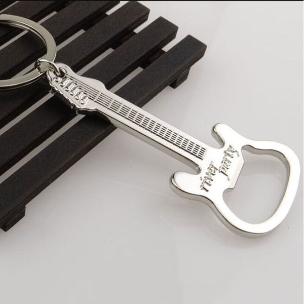 zinc beer creative alloy 1pc guitar can gift bottle opener keychain keyring chain key ring, Silver 
zinc beer creative alloy 1pc guitar can gift bottle opener keychain keyring chain key ring, Silver