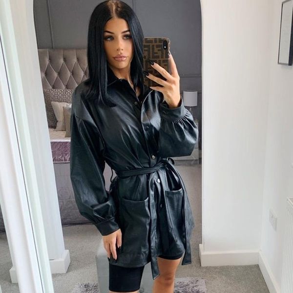 oversized thick blouses women 2020 winter black faux leather jackets basic long coat turn-down collar motor biker jacket new
oversized thick blouses women 2020 winter black faux leather jackets basic long coat turn-down collar motor biker jacket new
