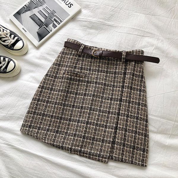 2021 korean irregular skirt vintage casual women plaid skirt chic sashes new female autumn sweet high waist a-line mini, Black
2021 korean irregular skirt vintage casual women plaid skirt chic sashes new female autumn sweet high waist a-line mini, Black