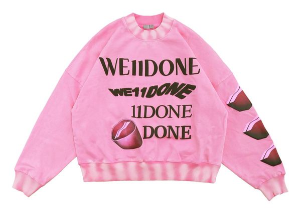 2020ss we11done loose pink sweater men woman thick we11done winter sweater, White;black
2020ss we11done loose pink sweater men woman thick we11done winter sweater, White;black